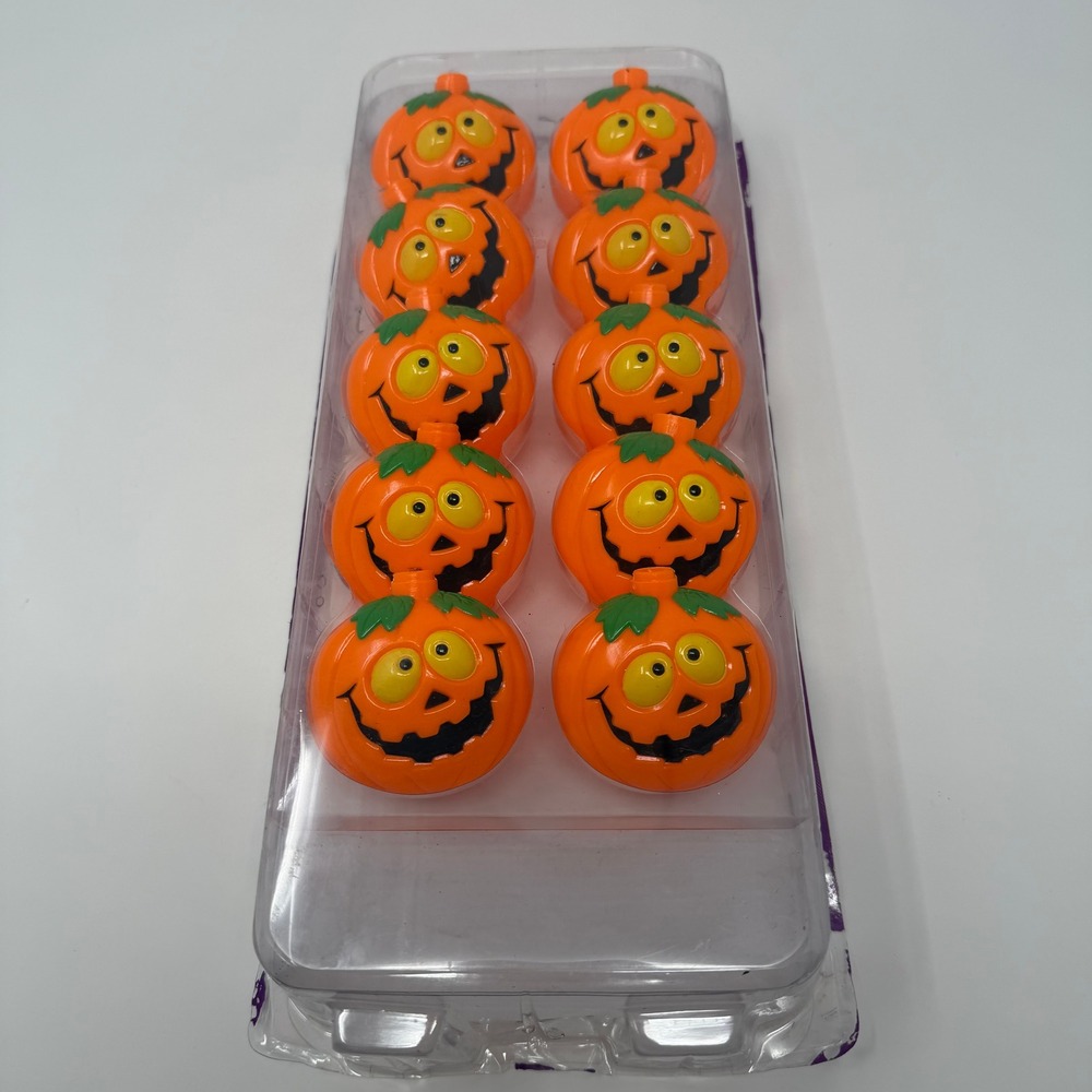 Vintage Easter Unlimited Halloween Jack-O-Lantern Pumpkin Blow Mold Light Covers